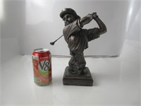 Buste décoratif golfeur en métal