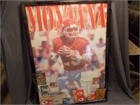 Jo Montana Poster with Football card Autographed