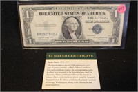 1935G $1 Silver Certificate Bank Note