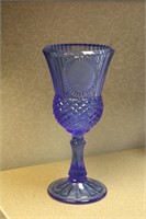 Cobalt Blue Goerge Washington Glass Goblet