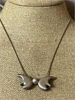 Sterling Silver Double Zuni Bear Necklace