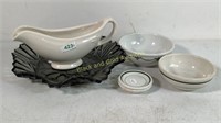 Homer Laughlin ironstone gravy boat & more