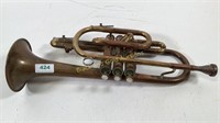 Vintage cornet music instrument