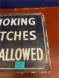 No Smoking Original Enamel Sign (46 cm W x 30 cm