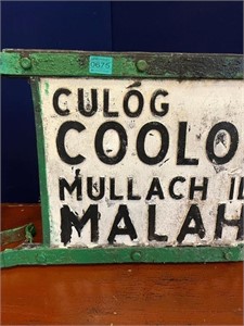 Rare Original Finger Road Sign, Coolock Malahide