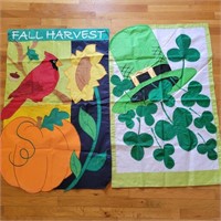 Fall Harvest & Leprechaun Flags