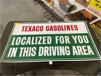 Texaco Gasolines Sign