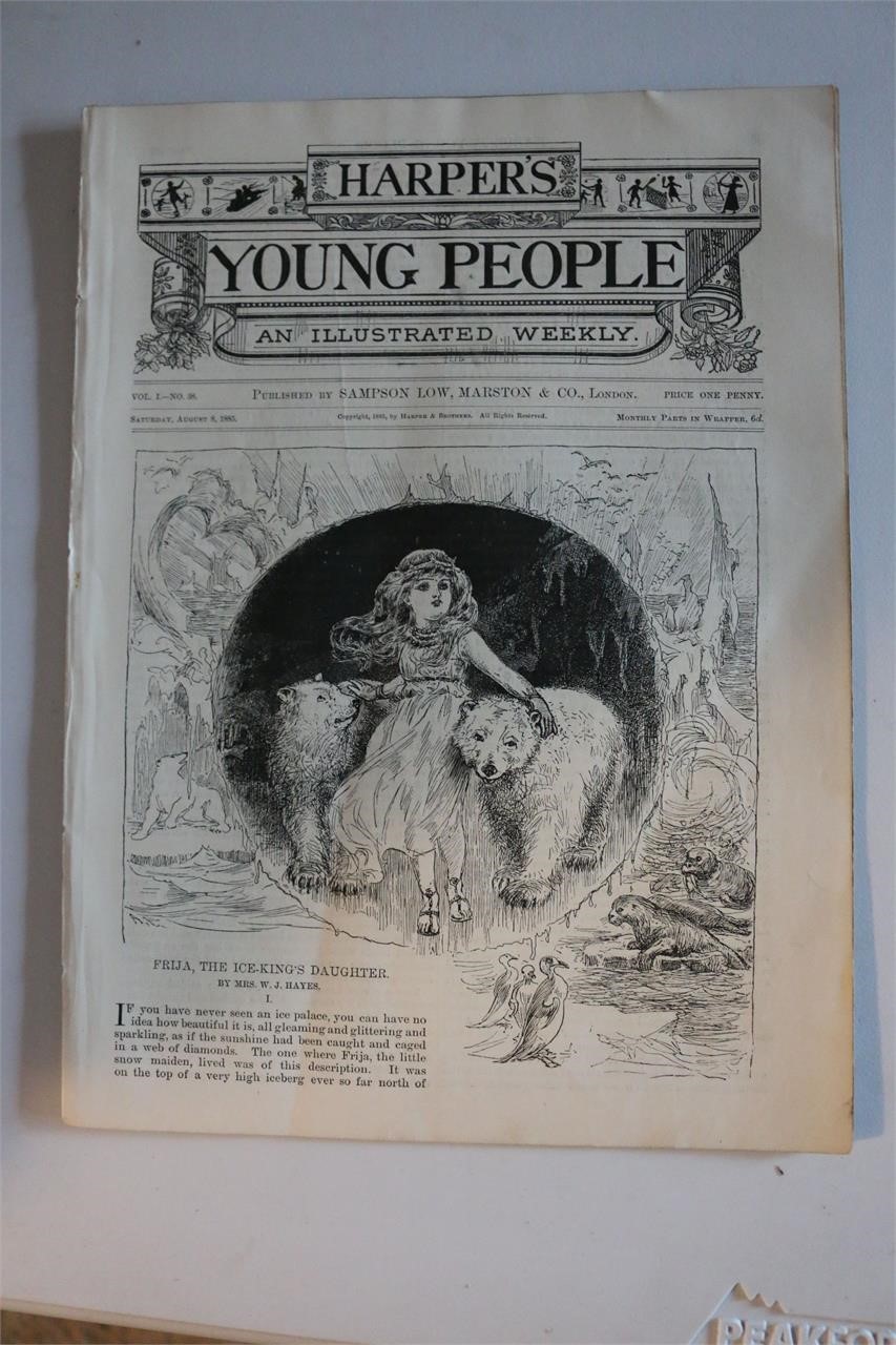 August 8th 1885 Harper's Young People Publication