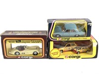 3 VTG Corgi Die-Cast Metal Cars