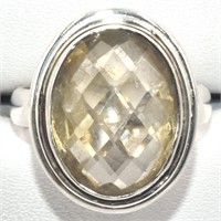 Silver Citrine(8.6ct) Ring