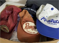 Grouping of hats including Kentucky and Ranger