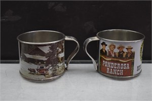 2 Ponderosa Ranch, Nevada Tin Cups