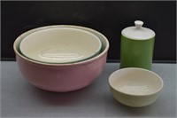 3 Nesting Pastel Ceramic Mixing Bowls and more