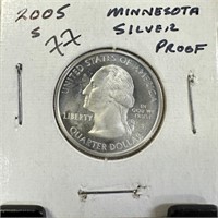 2005-S MINNESOTA STATE QUARTER SILVER PROOF