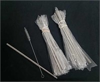 Metal straws and cleaners