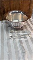 Vintage Silverplate Footed BOWL with Scalloped