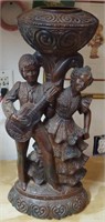 COUPLE PLAYING GUITAR ITALY PLASTIC STATUE 24"
