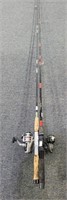 2 FISHING RODS WITH ZEBCO LANCER 4010 REEL AND