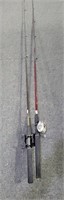 2 FISHING RODS WITH SHIMANO BANTUM CRESTFIRE REEL