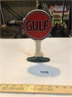 Cast Iron Gulf Sign