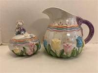 Easter Luster Collection Pitcher and Dish