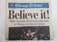 Chicago Tribune Newspaper - White Sox - Believe It