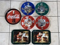 (7) COCA-COLA ADVERTISING TRAYS