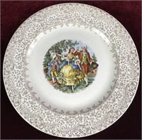 22K Gold Decorated "Royal" Plate