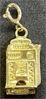 14K Gold Charm Slot Machine 4.2 Grams