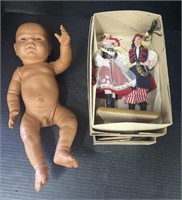 (AE) Lot Of Assorted Dolls. Largest is 17 x 4 1/2
