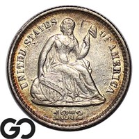 1872 Seated Liberty Half Dime, Choice Uncirculated