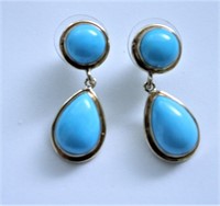 TURQUOIS DROP EAR RINGS
