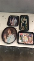 4 Coca Cola trays from 1970s