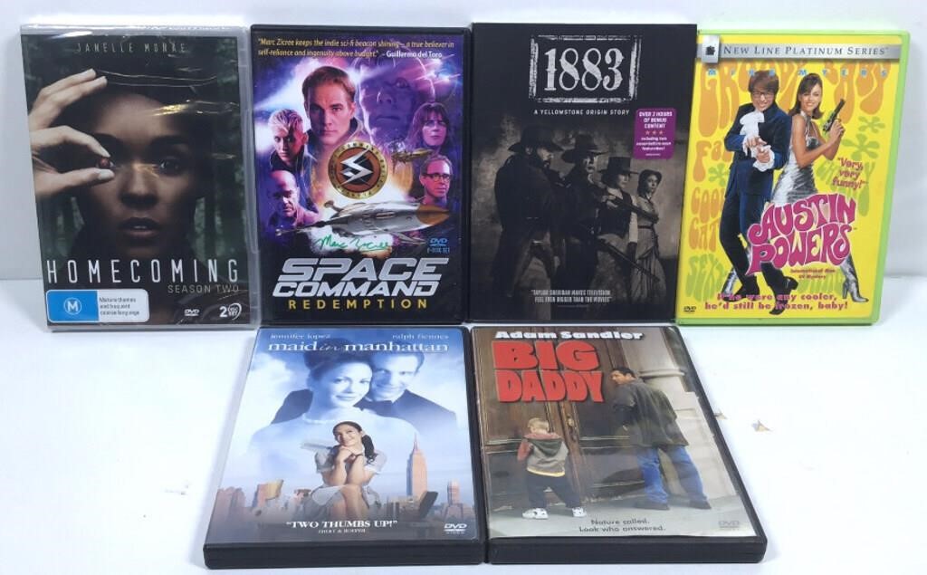 New Open Box Lot of 6 DVD’s