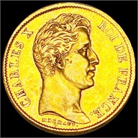 1828 French Gold 40 Fracs UNCIRCULATED