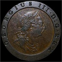 1797 Great Britain Penny NEARLY UNCIRCULATED
