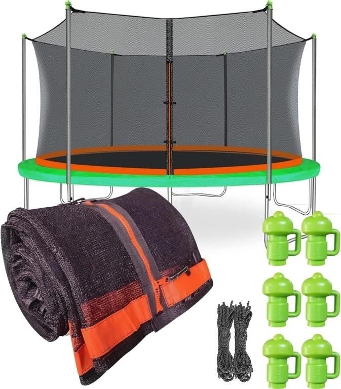 Trampoline Net Replacement with 6 Pole Caps