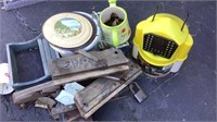 Small pile, flue cover, minnow bucket, pail,