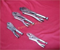 Vise Grip Locking Pliers 4",5",7",10" 4 Pc Lot