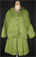 1960s Woven Avocado Green Suit