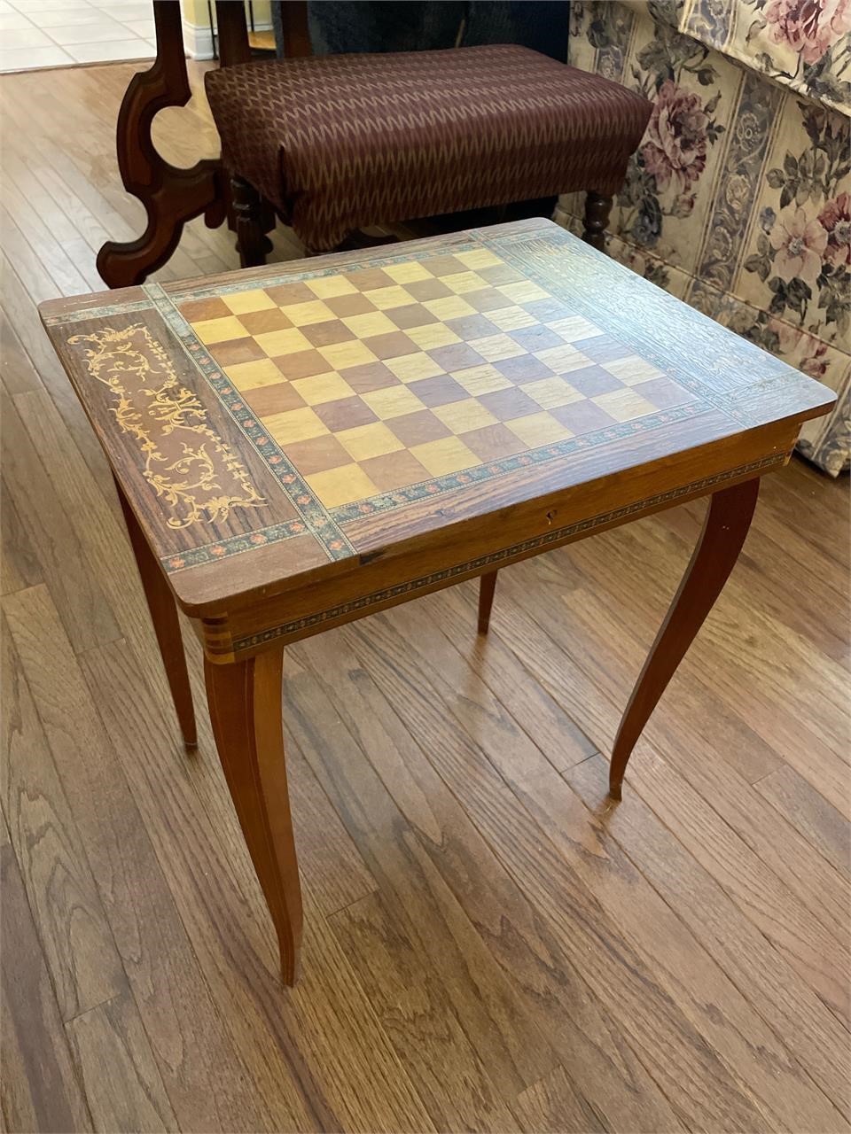 Small antique game table