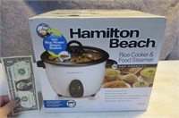 New Rice Cooker Food Steamer HamiltonBeach 1/2