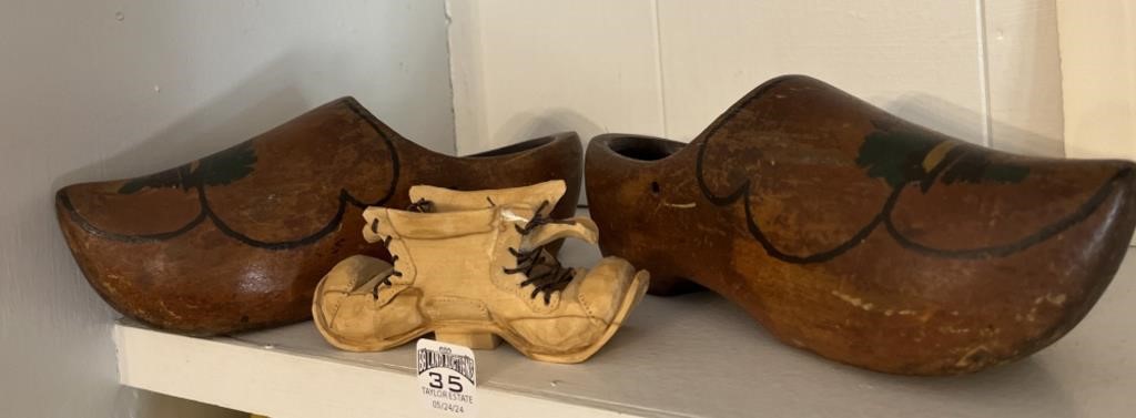 Wooden shoes 10” & 5”