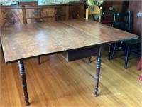 ANTIQUE WALNUT DROP LEAF TABLE57 X 29 X47" WIDE