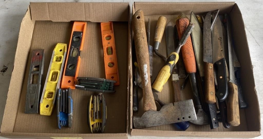 Levels, Multipurpose Tools, Hatchet, Chisels and