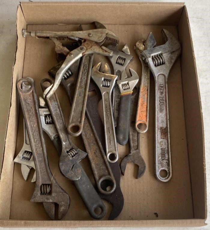 Assorted Adjustable Wrenches