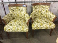 2 vintage upholstered chairs