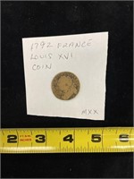 1792 France Louis XVI Coin