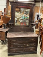 Antique marble top dresser,drawer Need minor repai