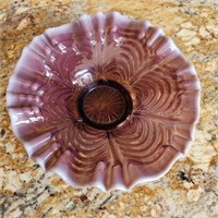8" Scalloped Purple Bowl